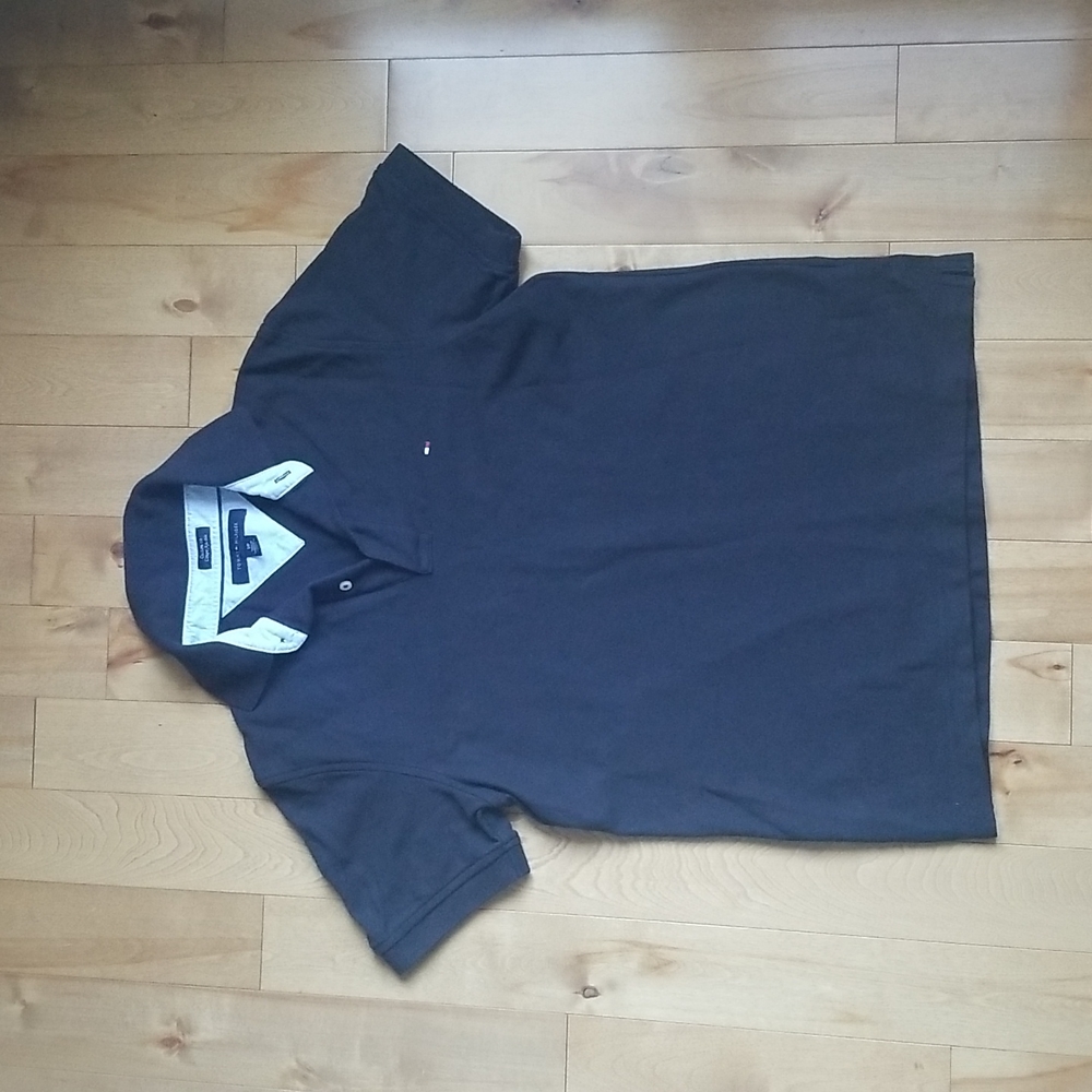 Tommy Hilfiger Small men's black polo shirt